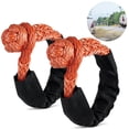 thumbnail image 1 of Synthetic Shackle, 2 Pcs 1/2 x 22in Soft Shackles Recovery Kit for Kinetic Rope & Tow Strap, 38000lbs Breaking Strength, Quick-Release Winch Rope Tow Shackle Recovery Gear for Trucks Boats Towing, 1 of 6