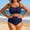 S-Navy, variant on Womens Swim Suits Plus Size High Waisted Bikini Ribbed Two Piece Swimsuit Bathing V Wired 2026 Swimwear Simple Clothes 12 Light Blue