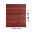 thumbnail image 2 of 5Pcs 3D Wall Panels Peel And Stick Brick Printable Self Adhesive Pe Foam Faux Brick Paneling, Waterproof Wipeable Soundproof Easy Diy, For Bedroom Bathroom Kitchen Living Room Tv, 2 of 7