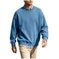 thumbnail image 7 of RongHuan Mens Sweatshirt Crewneck Long Sleeve Sweatshirts Soft Fall Winter Pullover Tops, 7 of 7