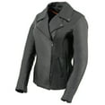 thumbnail image 5 of Milwaukee Leather LKL2711 Women's Braided Black Leather Motorcycle Rider Jacket w/ Studded Back 3X-Large, 5 of 7