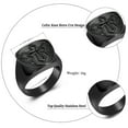 thumbnail image 4 of Imrsanl Cremation Urn Ring Jewelry for Ashes Engraved Cross Memorial Urn Ring Stainless Steel Celtic Knot Retro Keepsake Ashes Holder Ring,Size 6-10, 4 of 7