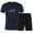 Navy, variant on Fashion 2 Piece Outfits for Women Sleeveless Tops Drawstring Wide Leg Pants Matching Leisure Set With Pockets