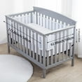 Clearance！ Chaoliuy Crib Bumpers Mini Crib Breathable Crib Bumper Grey ...