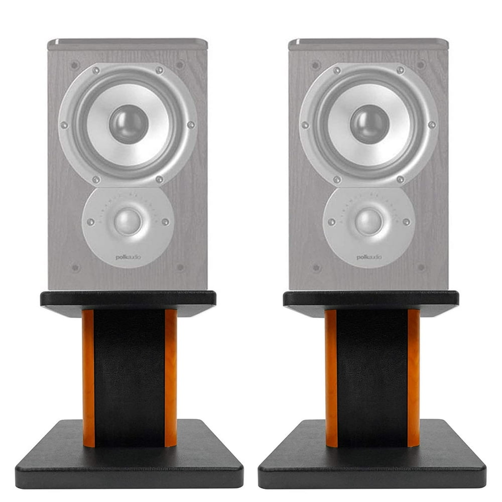 (2) 8” Wood Bookshelf Speaker Stands for Polk Audio TSi100 Bookshelf
