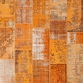 thumbnail image 1 of Ahgly Company Machine Washable Indoor Square Contemporary Orange Red Area Rugs, 4' Square, 1 of 7