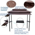 thumbnail image 6 of Summer 8x4 ft  Metal Gazebo with Soft Top Canopy - Light Brown, 6 of 10