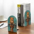 thumbnail image 5 of Naloa Strong Kitten Lifting Weights 2 Pcs Bookend Large Capacity Office Book Ends for Home Office Library School Study Decoration, 5 of 8