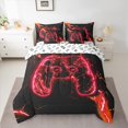 thumbnail image 2 of Manfei Red Gamepad 7-Piece Twin Bedding Sets,Modern Gamer Bedding Comforter Set,Kids Video Game Sheet Sets,Ultra Soft Home Decor Reversible, 2 of 8