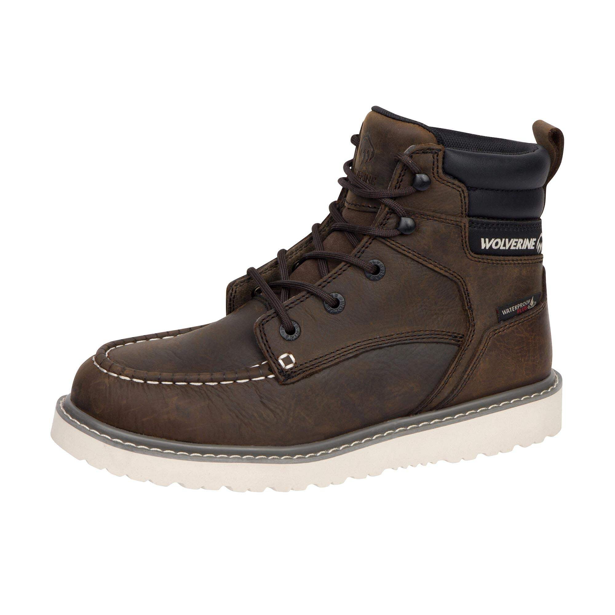 Wolverine Men's Trade Wedge 6" Steel Toe Moc-Toe Work Boot, Wide Available