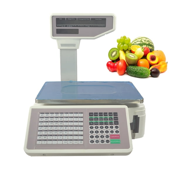 Techtongda Digital Price Computing Scale Thermal Printer Bar Code Scale Electronic Coding Scale 66 lbs