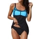 thumbnail image 1 of Gibobby Bañador de Bikini Mujer Bañadores Tankini 2 Piezas Traje de baño normal Talle Trajes de baño Deportes Vacaciones Sexy / Con Tirantes / Nuevo / Su(Negro,M), 1 of 5