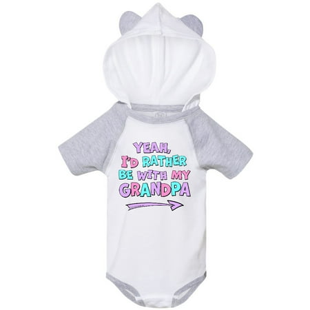 

Inktastic Yeah I d Rather be with My Grandpa in Pink Blue and Purple Gift Baby Boy or Baby Girl Bodysuit