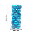 thumbnail image 2 of Christmas Balls 24 PK 1.57 Inch (40mm) Pre-Strung Shatter Proof Christmas Ornament Balls for Xmas Tree-3 Style-Light Blue, 2 of 2