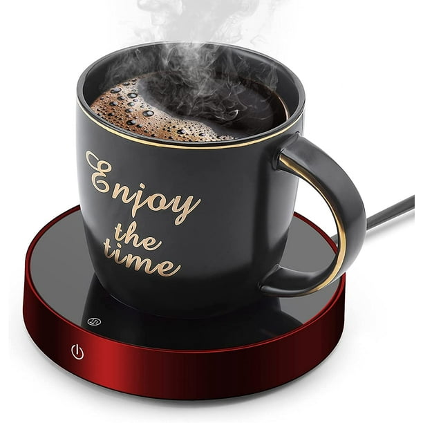 Suewow Chauffe-tasse à café et chauffe-bureau, chauffe-tasse pour bureau,  chauffe-boissons, chauffe-boissons électrique avec 3 
