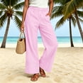 thumbnail image 4 of Linen Clothing for Women Casual Loose Pants for Women Summer High Waisted Bohemian Pants with Pockets Trendy Summer Outfits 2026, 4 of 6