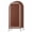 Brown, variant on Coffee Brown Retro Greek Key Wedding Arch Cover,Stretchy Spandex Arch Backdrop Stand Covers 5 FT,Geometric Greece Ancient Farmhouse Round Top Arched Backdrop Cover for Birthday Party Baby Shower