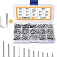 thumbnail image 1 of CHIFOOM 125 piezas Tuercas de tornillo de aleación de zinc Insertos roscados hexagonales Kit surtido de herramientas de tuerca para muebles de madera, 1 of 8