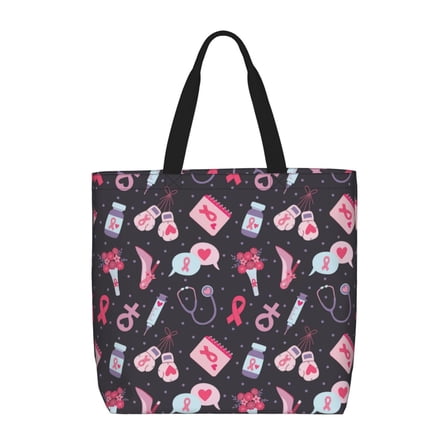 Picia Breast Cancer Awareness1 for Tote Bag for Women with Zipper, Gym Tote with Compartments, Laptop Work Tote Nurse Dance Yoga Bag for Sport, Travel
