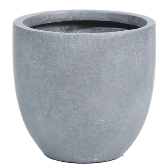 Light Gray MgO Round 17.2in. H Outdoor Planter