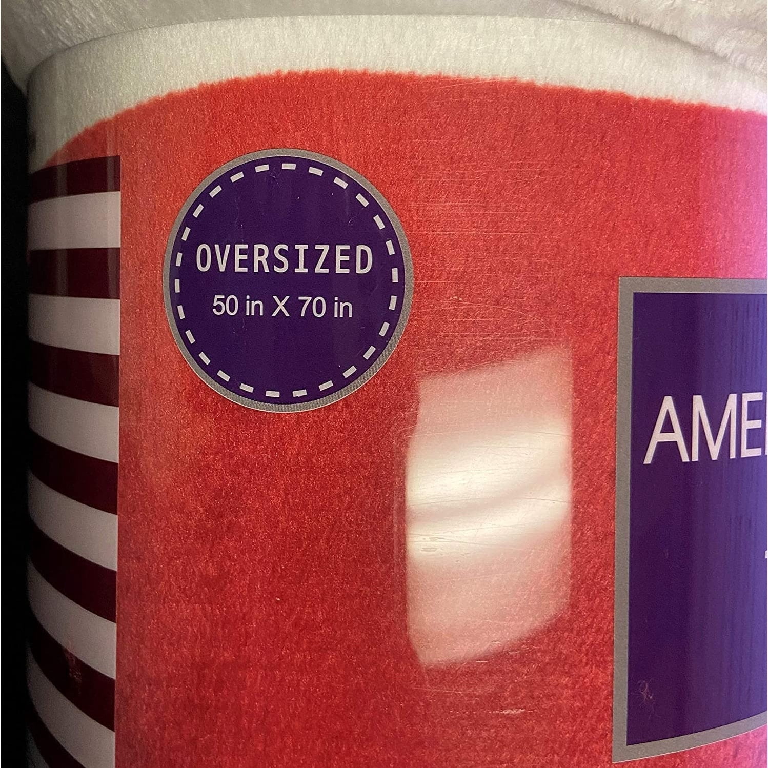 Décor&More July 4th Stars & Stripes American Flag Ultra Lush Oversized Throw Blanket (50" x 70")