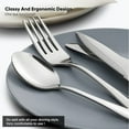 thumbnail image 3 of GPED 24 Piece Silverware Set with Steak Knives, Stainless Steel Flatware Set, Cutlery Set Service for 4, Mirror Polished Utensils Set, Forks and Spoons Silverware Set, Dishwasher Safe, 3 of 7