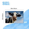 thumbnail image 2 of BaHomeck placemats Set of 4 rectangle Linen Cotton Placemats for Dining Table Washable Heat Resistant,18*12inch,Happy Cow Against Blue Sky Background, 2 of 4