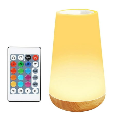 

Night Light Contact Lamp USB LED Colorful Portable Bedside RGB with Remote Control for Babyroom Bedroom Office