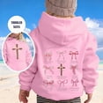 thumbnail image 2 of Bibifish Kids Hoodies Cute Bow Print Hooded Sweatshirts With Pocket Soft Drawstring Hood Girls Relaxed Fit Casual Daily Wear Stylish Hoodies, 2 of 5