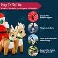 thumbnail image 6 of Joyfy 6ft Christmas Inflatables Santa on Sleigh with 2 Reindeer Outdoor Decorations,Christmas Blow Ups Yard with Built-in LEDs for Holiday Party Garden Lawn Decor, 6 of 9