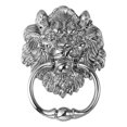 thumbnail image 1 of Gate Handle Antique Lion Head For Entrance 16.00X10.50X3.50CM Silver Tone Door Handle, 1 of 5