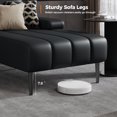 thumbnail image 5 of BLAZANT 94.5" L Shape Sofa, Faux Leather Sectional Sofa with Chaise, Oversized Cloud Couch with Removable Armrest Bags& Metal High Feet, Modern Piano Design L Shape Couches for Living Room, 5 of 6