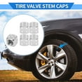 thumbnail image 2 of Unique Bargains 5 Pcs Tire Valve Stem Caps 12x12MM Car Wheel Valve Cap Universal for Car Bike Aluminum Alloy Silver Tone, 2 of 7