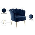 thumbnail image 4 of Meridian Furniture Jester Navy Velvet Accent Chair with Gold Iron Legs, 4 of 5
