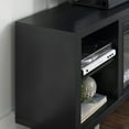 Manor Park Modern Fireplace TV Stand for TVs up to 64", Black