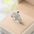 thumbnail image 2 of Beautiful Tiara Ring, Princess Crown Diamond Wedding Ring, Luxurious Diamond Engagement Ring For Women, 14K White Gold Plated, 2.2 Ct Simulated Diamond, Anniversary Ring For Wife, 2 of 5