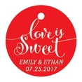 thumbnail image 1 of 100 PCS Love is Sweet Customized Hang Tags Personalized Wedding Favor Gift Paper Tag, 1 of 1