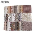 thumbnail image 6 of harmtty 30/50Pcs 10cmx10cm Floral Print DIY Patchwork Cloth Sewing Quilting Material,50Pcs Mix Color, 6 of 7