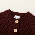 thumbnail image 6 of Younger Tree Baby Girl Sweater Fall Winter Solid Long Sleeve Button Knit Cardigan Clothes for 18-24 Months, 6 of 8
