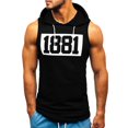 thumbnail image 1 of Ofertas de moda navideña hasta 40% de descuento Meitianfacai Sudadera sin mangas con capucha para hombre Fitness Muscle Print Sin mangas con capucha Culturismo Bolsillo Tops de secado rápido, 1 of 8