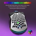 thumbnail image 3 of Souris de Jeu à Commande Filaire Rétroéclairage RVB 7200 Dpi Souris Légère Réglable avec Dos Interchangeable Blanc, 3 of 4