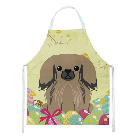 

Carolines Treasures BB6102APRON Easter Eggs Pekingese Tan Apron Large multicolor