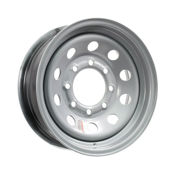 eCustomrim Trailer Wheel Rim 16x6 16 x 6 in. HD Modular 8 Bolt Hole 6.5 in. Center Silver