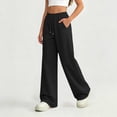 thumbnail image 4 of StSilkitty Loose Sweatpants for Boys Girls Solid Color High Waist Elastic Drawstring Wide Leg Jogger Trousers with Pockets, 4 of 9