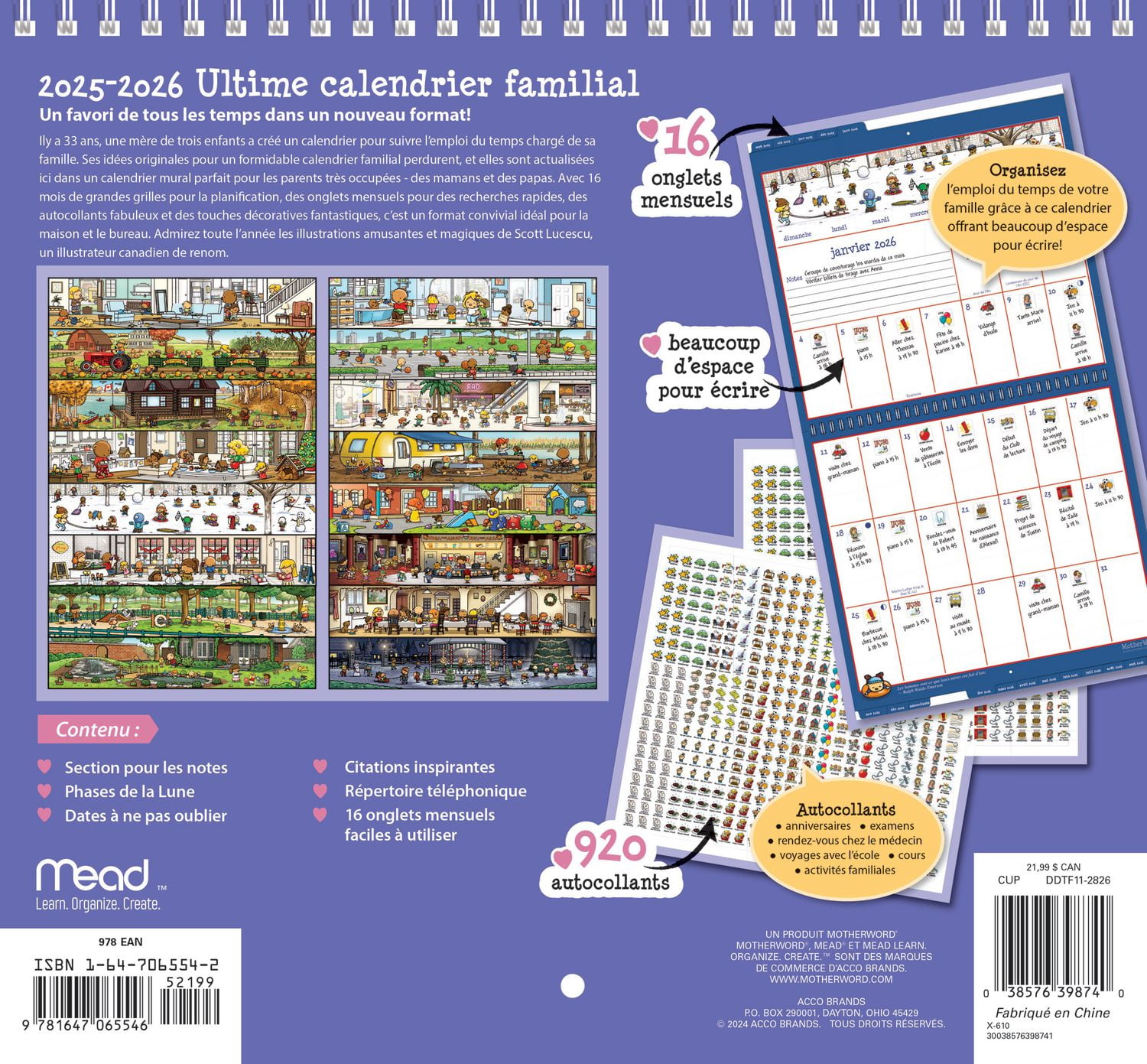 Calendrier Mural Effaçable 2026 - 12 Mois Format 100x42 Cm - Planificateur Pour Maison, Bureau, École