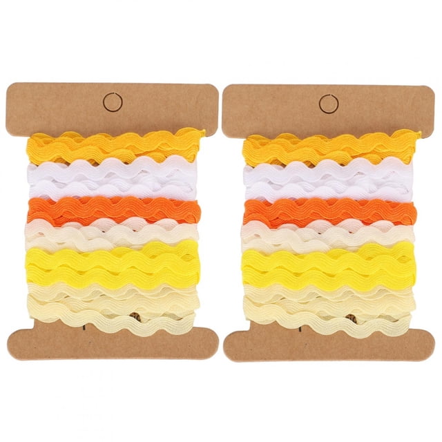 Cinta en zigzag de Color, Material hecho a mano, accesorios para el cabello, decoración de costura, 8mm(7), 2 uds.
