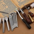 thumbnail image 3 of Professional Leather Craft Tools Kit Hand Sewing Stitching Punch Carving Work Saddle Groover Set Accessories Diy Tool, 3 of 5