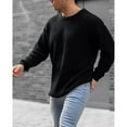 thumbnail image 2 of Aayomet Oversized Cardigans For Men Men's Sweaters Casual Knit Pullover Color Block Jumper Tops,Black M, 2 of 5