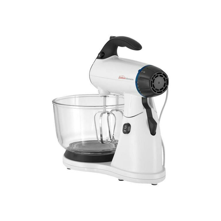 Sunbeam MixMaster 2366 Stand Mixer White And Gray With Stainless Mixing Bowl