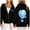 Black, variant on Womens Bubble Print Zip Up Hoodies Preppy Style Trendy Aesthetic Pullover Sweatshirts Streetwear Casual Fashion Tops Streetwear Hoodies Red L